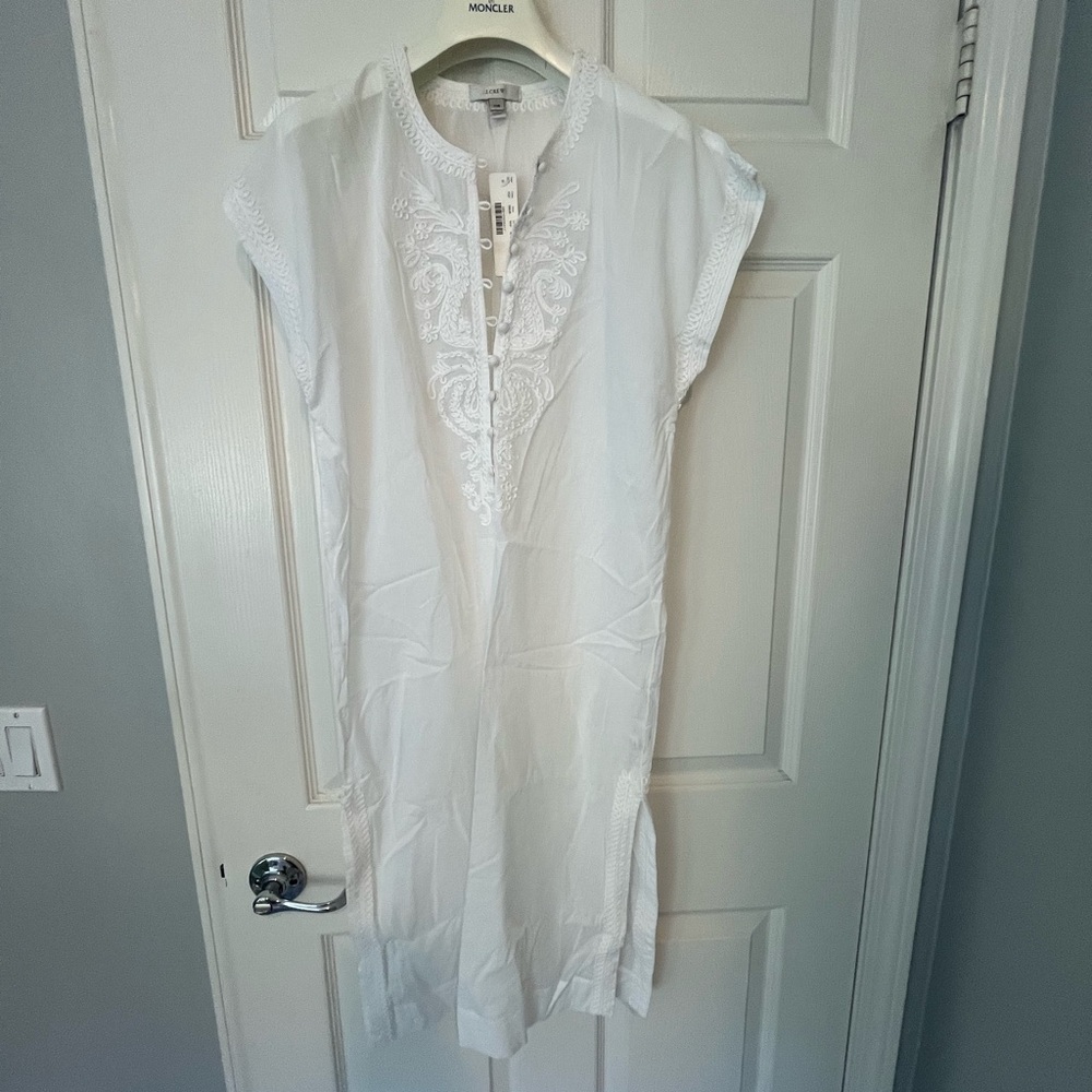 J. Crew White Cotton Dress